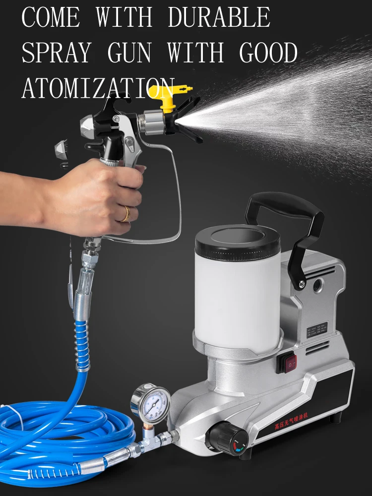 Imagem -03 - Portátil o Airless Pulverizador Faça Você Mesmo Paint Spray Tool Pintura Gun Machine Peso Leve 6.8kg Bomba de Pistão Latex Revestimento de Alta Pressã