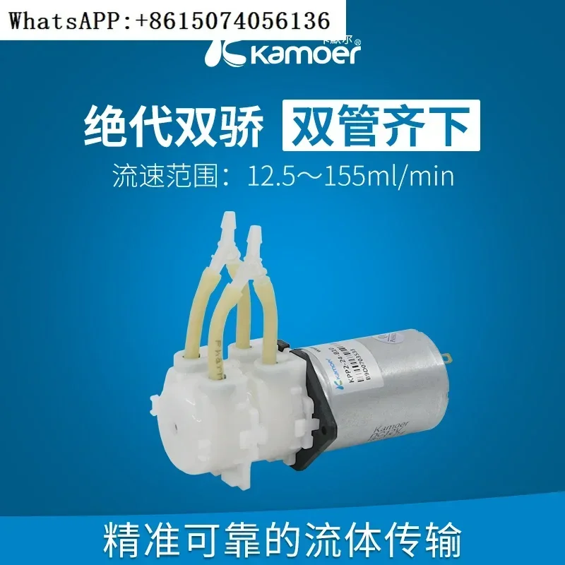 Peristaltic pump 12v double-head pump small water pump laboratory  head large flow double-channel miniature double