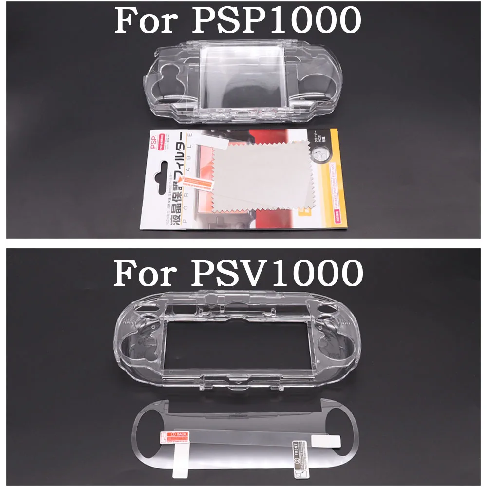 Klare Kristallhülle, Hartschale für PSV 1000, transparente Schutzabdeckung für PSP 1000 mit Displayschutzfolie