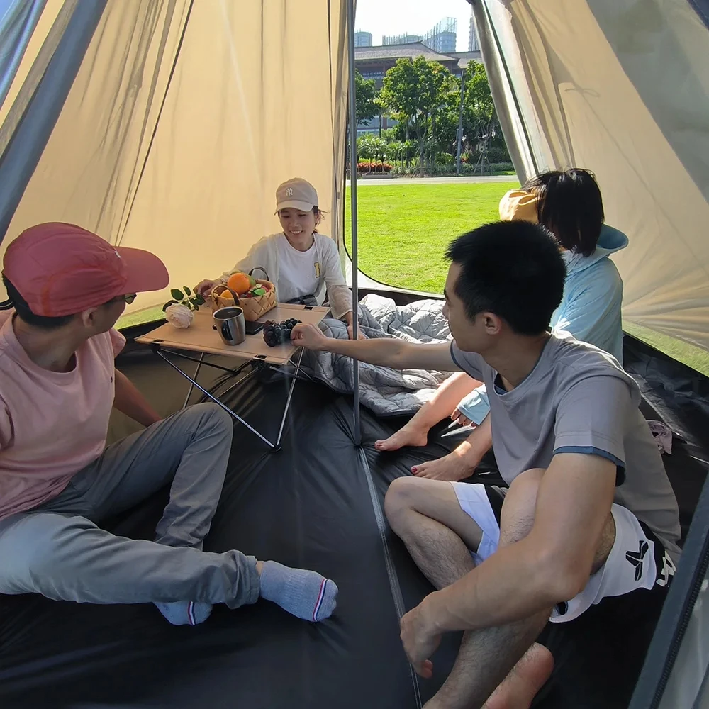 Travel Family Tourist Double Layer Outdoor Hiking Large Teepee Backpacking Tipi tents Ultralight Pyramid 4 Person Camping Tent