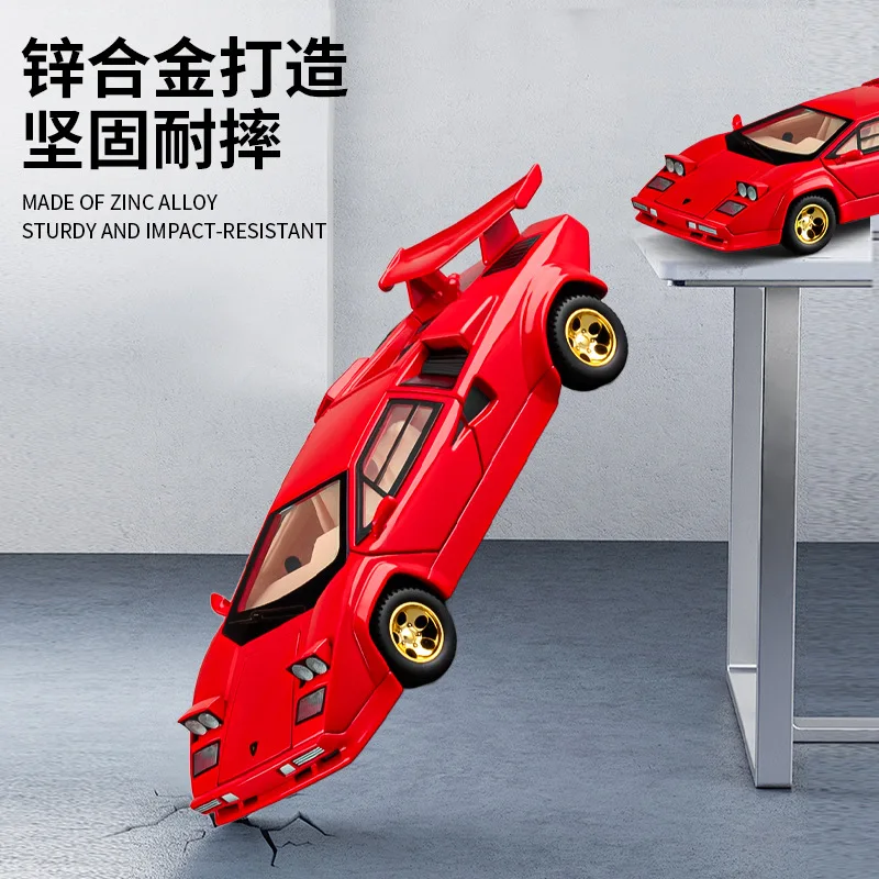 1:32 Countach LP500S alliage Roadster modèle de voiture jouet ornement moulé sous pression modèle de voiture en alliage à collectionner