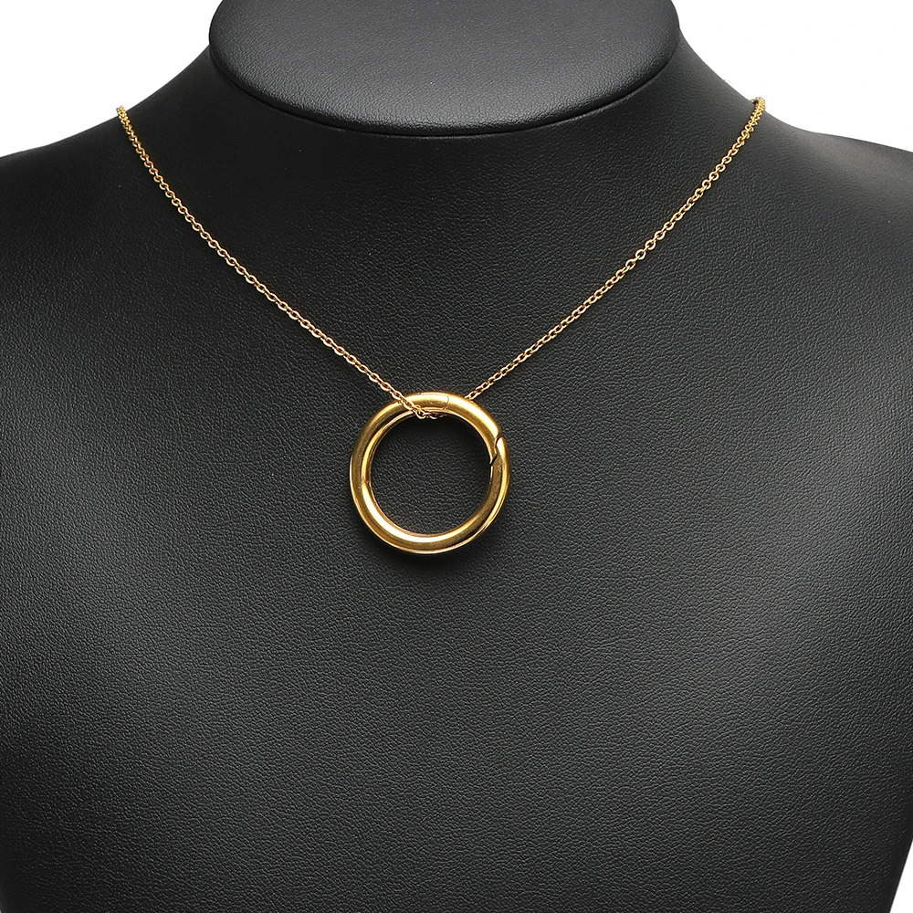 2Pcs/Lot Round Spring Clasps Stainless Steel Gold Plated Keyrings Buckles Connectors for DIY Jewelry Bag Hooks Making Components