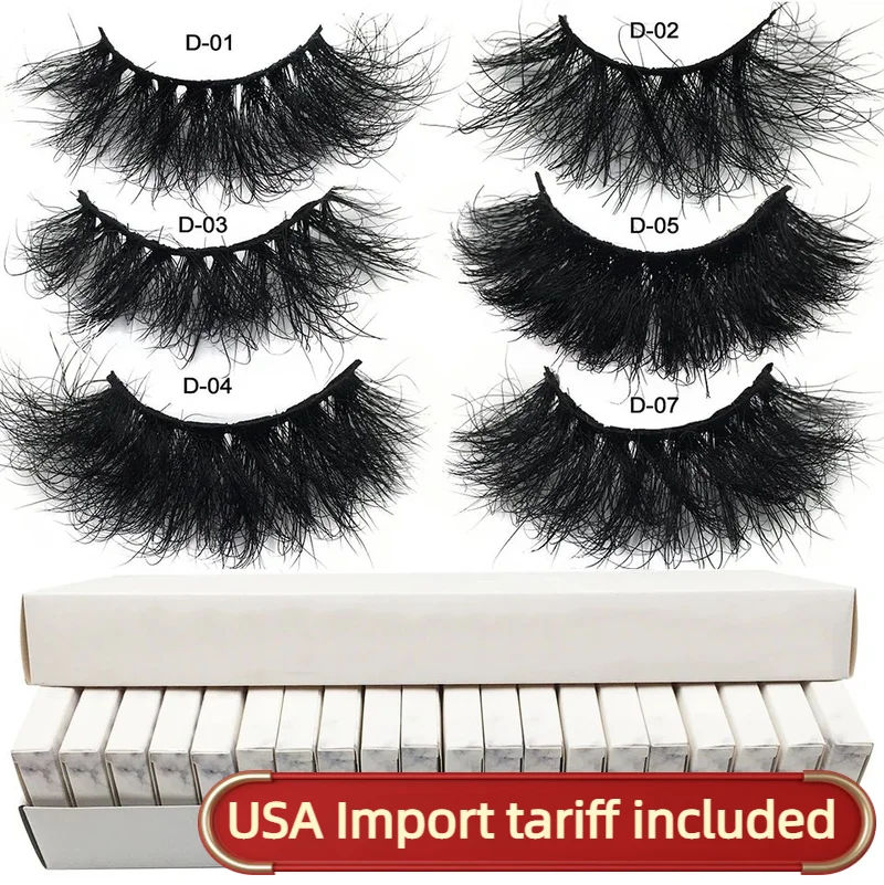 ขายส่ง25มม.ขนตา100% ขนตาปลอม Fluffy Eyelash กล่อง10-50คู่ขนตายาวธรรมชาติแต่งหน้า3d mink Lashes