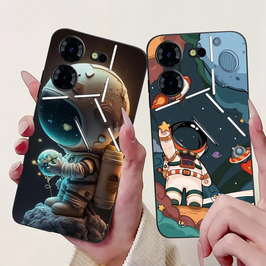 ل Tecno Pova 5 Pro 5G Pova5 5Pro حافظة لطيف الحيوان النمر الأسد التنين الكرتون غطاء الهاتف ل CH8n لينة سيليكون سليم Coques #1