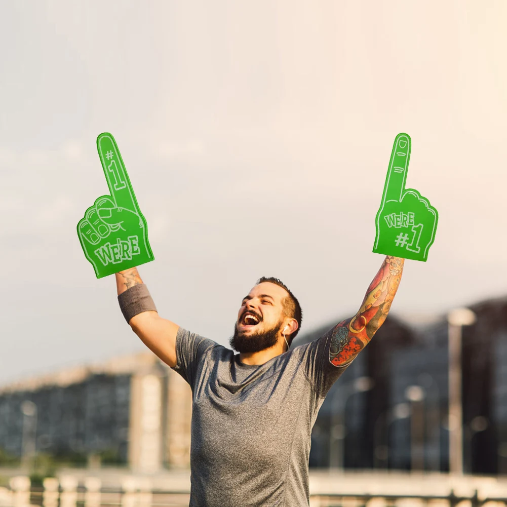 1PCS Cheering Event Gloves No. 1 Games Cheer Gloves Cartoon Giant Cheering No. 1 Finger for Cheering Cheerleading Celebration
