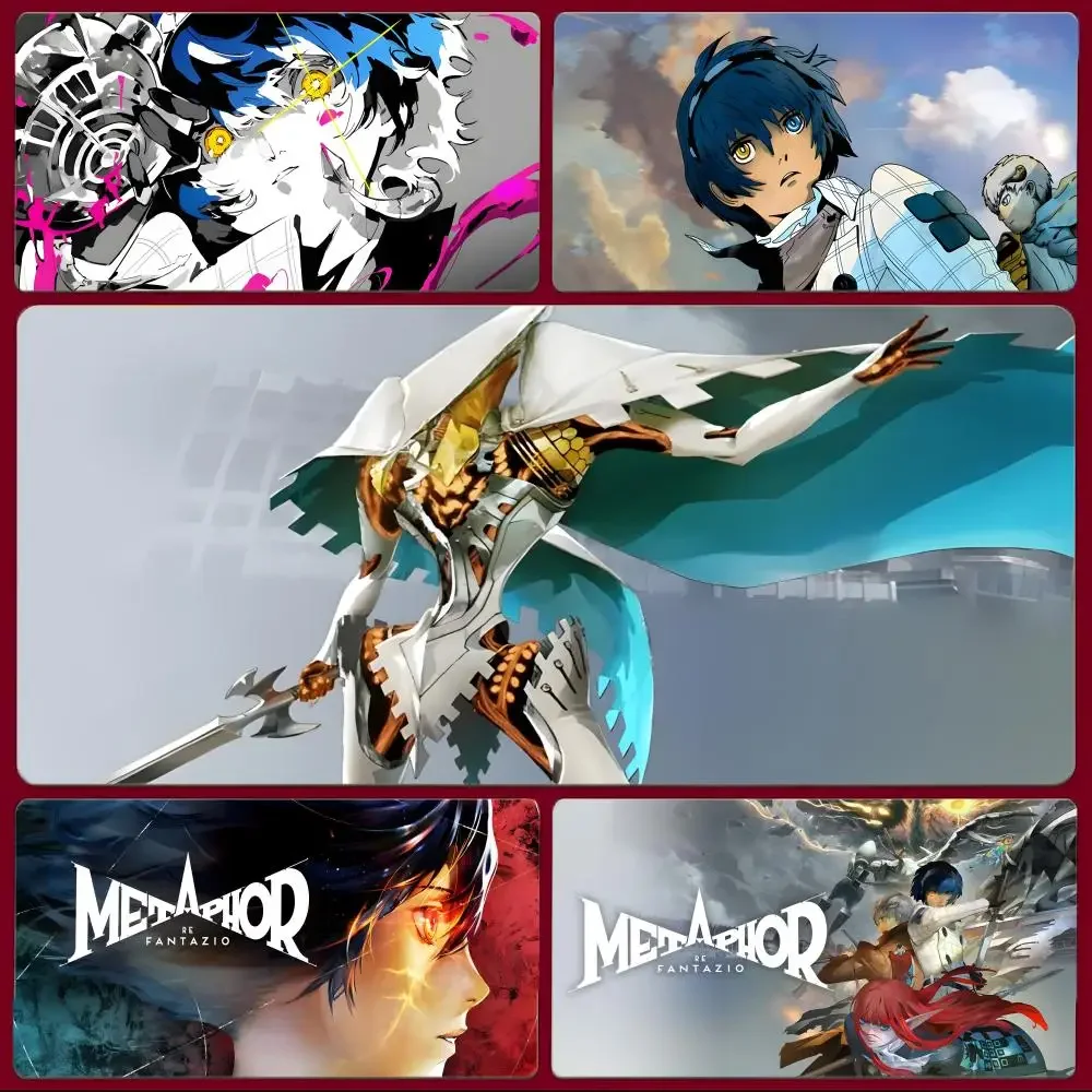fantasy rpg M-Metaphor ReFantazio Mouse Pad Large Gaming Mousepad with Stitched Edges Thickened Desk Mat PC