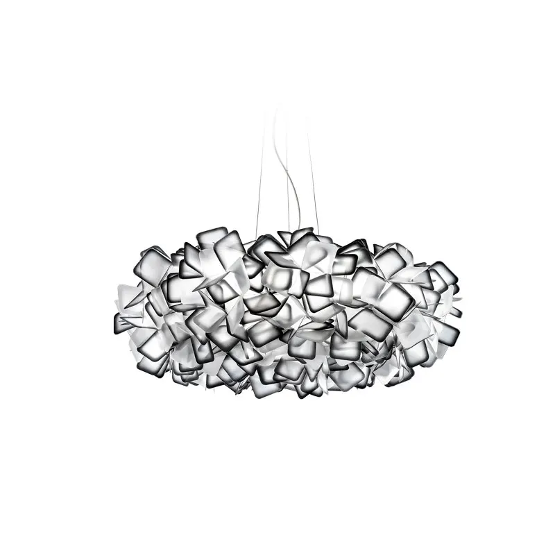 Italiaanse kunst bloemblad-stijl hanglamp, Scandinavische wolken LED-kroonluchter voor woon-, eet- en slaapkamer, huisdecoratie lamparmatuur