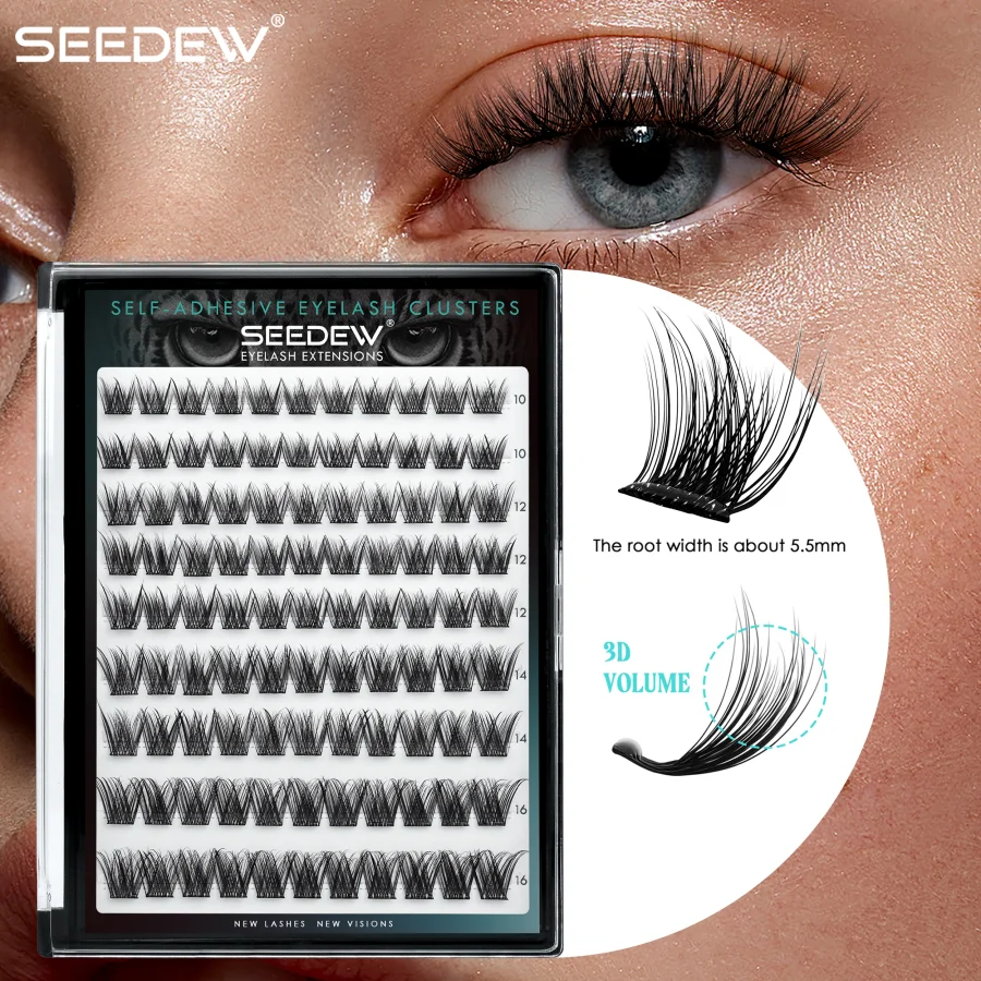 Ciglia autoadesive SEEDEW stile volume 3D Ciglia finte multistrato naturali