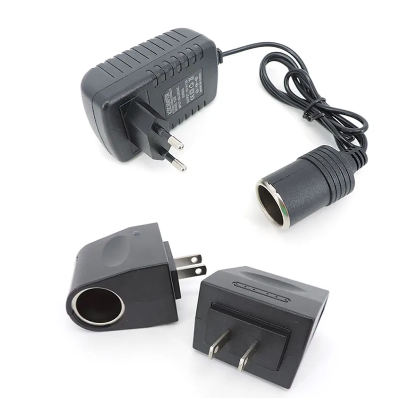 

AC 220V To DC 12V 0.5a 1a 2a 1000ma Car Cigarette Lighter power supply socket Adapter EU Plug Auto Converter Interior Parts p