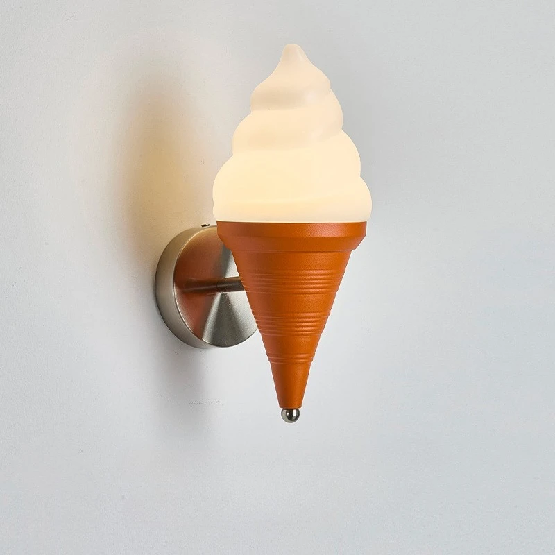 モダンな鉄製ベース LED ウォールランプ PVC アイスクリームランプシェード アート装飾 個性 リビングルーム ベッドルーム レストラン 廊下 壁掛け照明