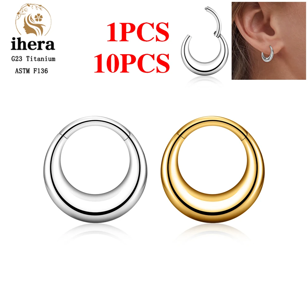 

1/10PCS G23 Titanium Crescent-Shaped Septum Piercing Nose Ring 16G Earring Hoop Ear Tragus Cartilage Helix Body Piercing Jewelry