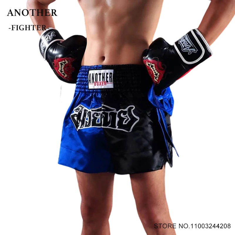 

Брюки для тайского бокса 2025 Атласные шорты для тайского бокса ММА Бой Кикбоксинг Тренировочные брюки Мужчины Женщины Дети Боевые искусства ММА Боксерские шорты
