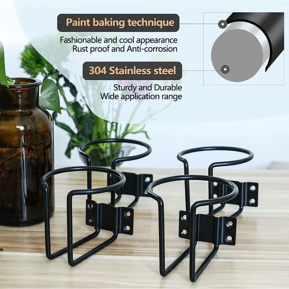 Stainless Steel Boat Ring Cup Drink Holder Universal Drinks Holders for Marine Yacht Truck Rv Car Trailer Hardware Drink Holder