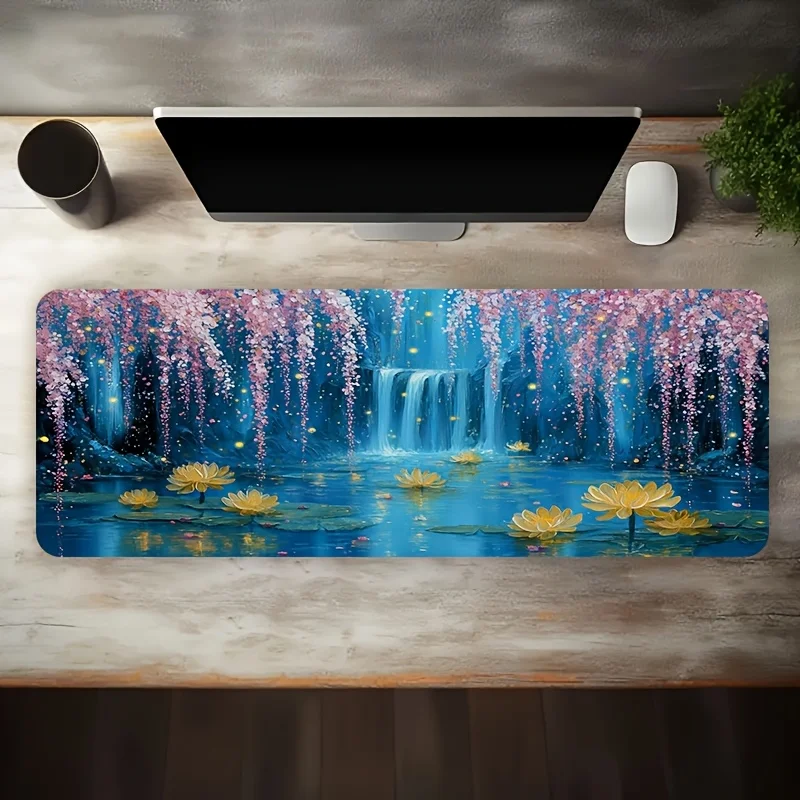 

Modern Desk Mat Mouse Pad Premium Desk Mat Soft Cloth Surface Non Slip Rubber Base for Home Office PC Laptop Work Desk Office De