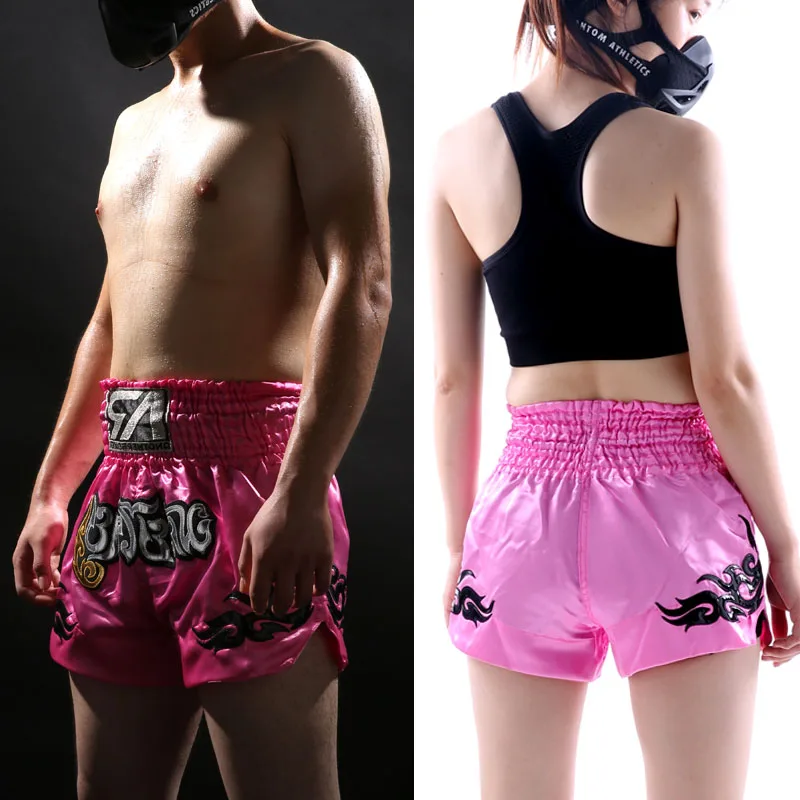 ANOTHERBOXER Pantaloncini da boxe Muay Thai - Pantaloncini da boxe corti Kickboxing per uomo e donna Pantaloni da palestra - Pantaloncini MMA per bambini ﻿