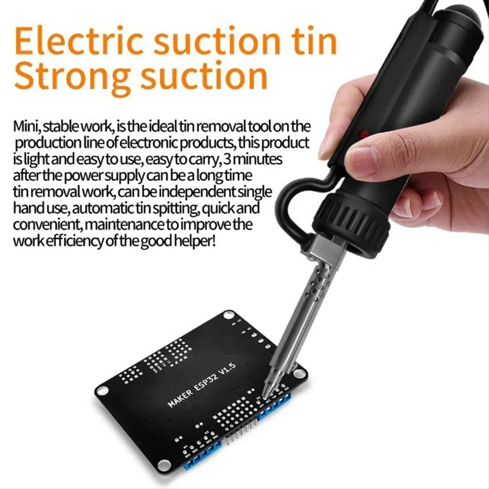 Electric Solder Sucker with 30W Heating System and 350W Electromagnetic Vacuum for Efficient Circuit Board Maintenance