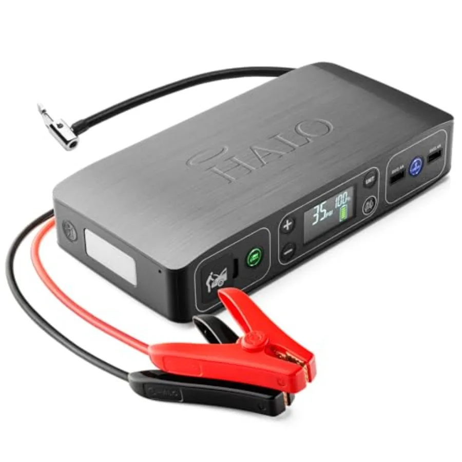 

Портативное пусковое устройство для автомобиля Bolt Air 58830 с компрессором 100 PSI, USB-пауэрбанком 58,8 Вт·ч и аварийным фонарем