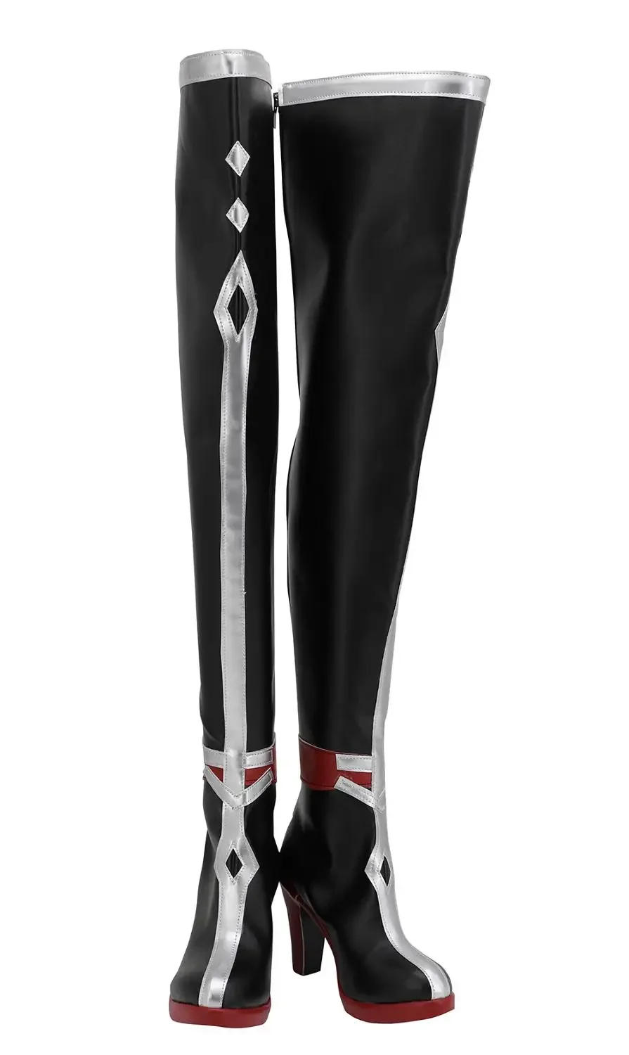 Botas de Cosplay Arknights Gitano, zapatos de tacón alto por encima de la rodilla, hechos a medida