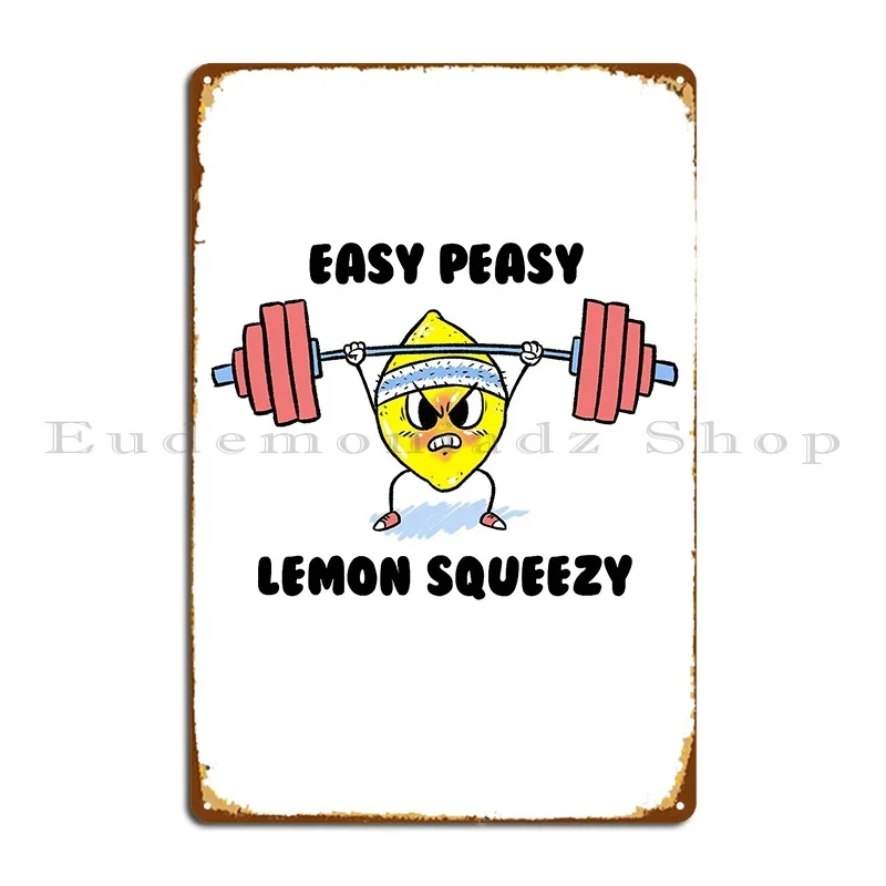 Fácil peasy limão squeezy placa de metal cartaz bar mural criar sala estar personalizado estanho cartaz