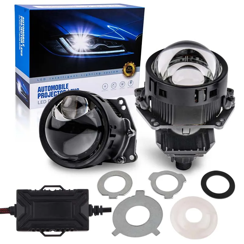 

Auto Lighting 3inch Headlamp 130W Super Bright Bi-LED Laser Projector 3.0 Lens Headlight Fog Lights Led