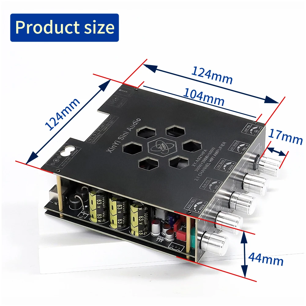AS21HPA Bluetooth Digital Sound Amplifier Board 2.1Channel Dual Channel Subwoofer 300W*2+600W TPA3255 High-Power Audio Amplifier