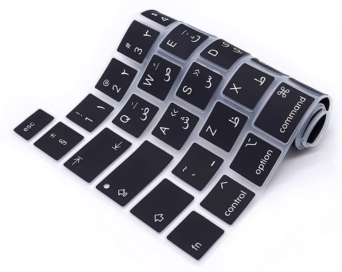 Arabic Silicone Keyboard Cover Skin EU Version  For MacBook New Pro 16 Inch 2019 Arab A2141 Pro13 A2289 A2251 2020 Release