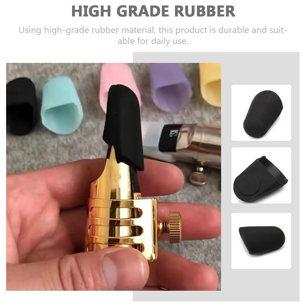 

2Pcs Saxophone Mouthpiece Protective Cover Rubber Cap Musical Instruments Accessories Dustproof Gift Student Teacher
