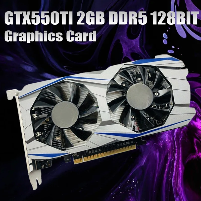 

Видеокарта GTX550Ti 2 ГБ DDR5 2,0 бит PCIE, видеокарта, совместимая с HDMI/DVI/VGA, игровая видеокарта для настольных ПК