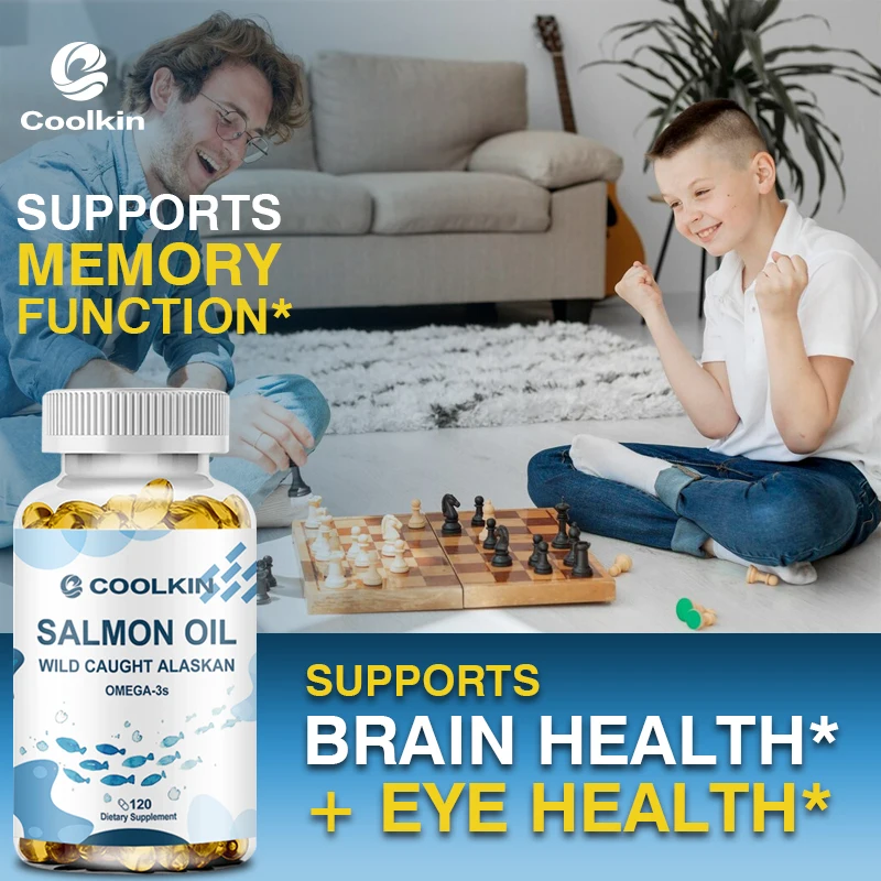 Wild Alaskan Salmon Oil Is Naturally Derived and Provides Omega-3, EPA, DHA and Vitamin D To Support Brain and Heart Health