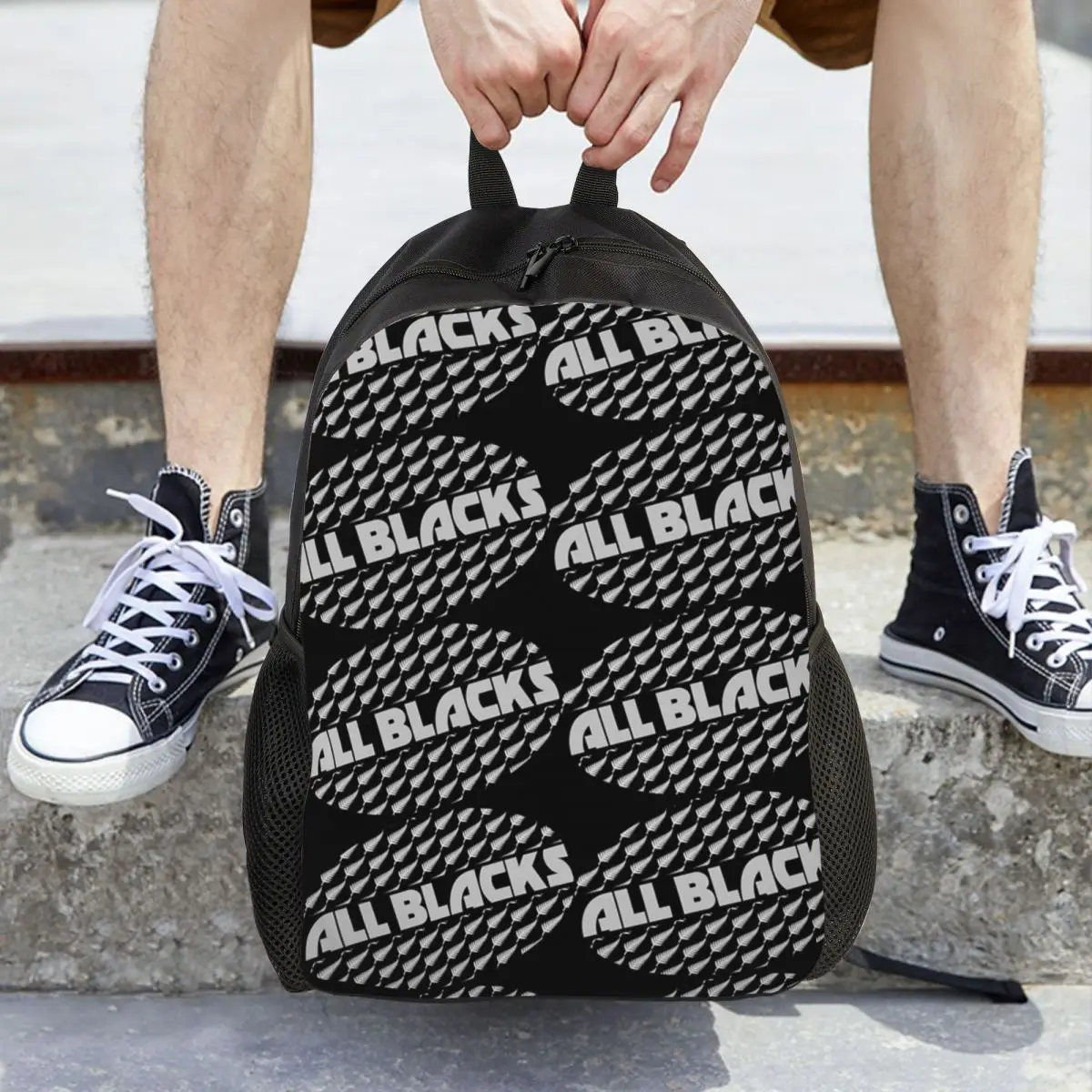 

All Blacks Rugby Fern Design For Rugby Fans Backpack Hot Sale Daypack Boys Girls BookBag School Bag Shoulder Bags for Men Women