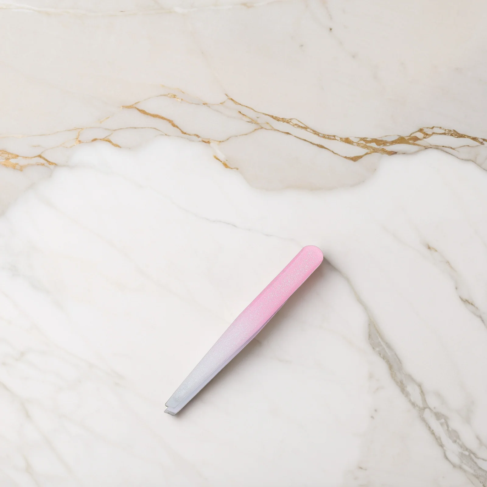 Pinça profissional de ponta inclinada, 4 unidades, aparador de sobrancelha, remoção de pelos faciais, design elegante com glitter, acessório de beleza versátil