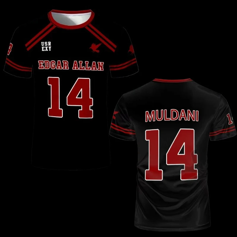 The Foxhole Court Lacrosse Hockey Jersey All for The Game Cosplay Uniforms Men's Breathable Sports Short-sleeved T-shirt