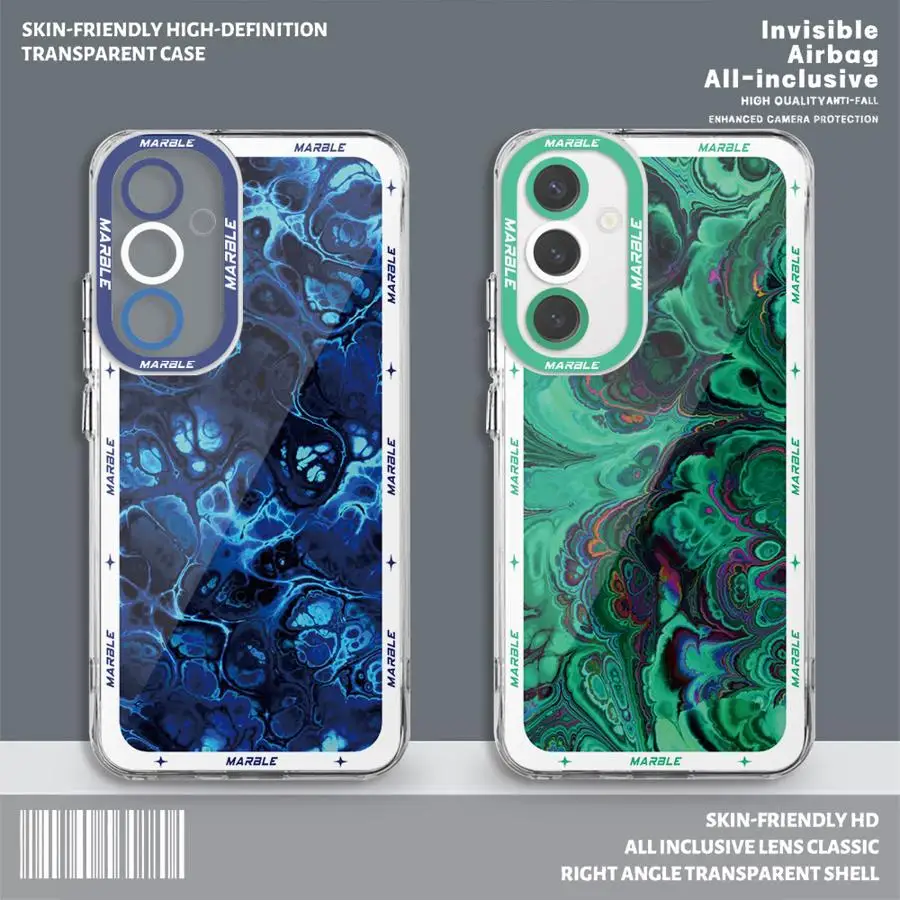 Marble Painting Phone Case for Samsung Galaxy A31 A50 A51 4G A21s A12 A22 A32 A52 5G A72 A50s A52s Clear Soft Cover