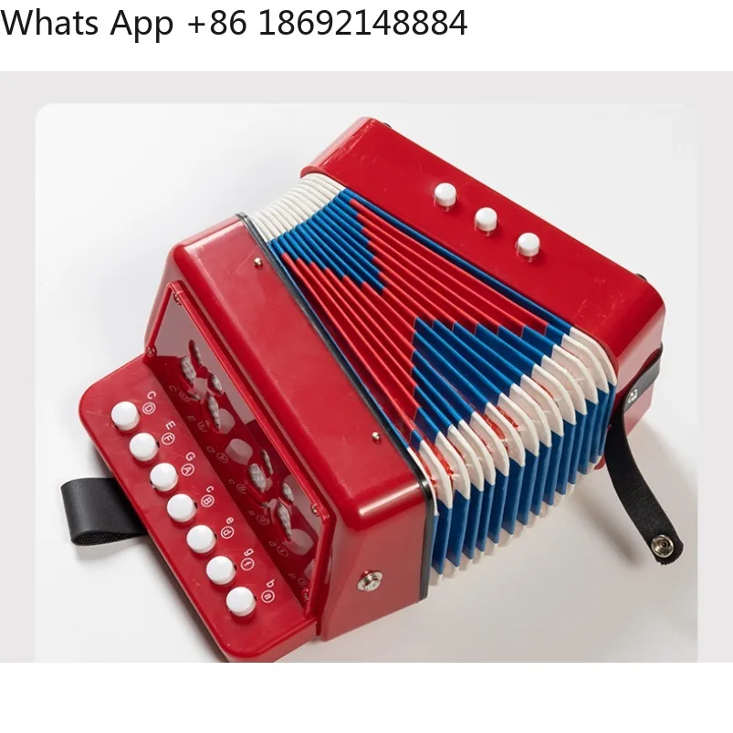 

Mini 7 Keys 2 Bass Accordion for Beginners Puzzle Playing Instrument