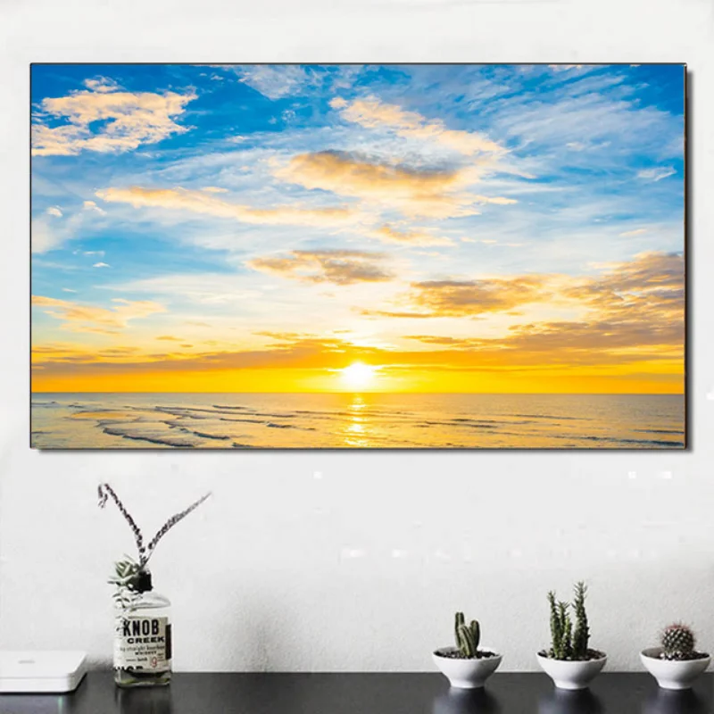 Sunsets Natural Sea Beach Landscape Canvas and Prints Wall Art Picture canvas Painting Wall Art for Living Room Home Decoration