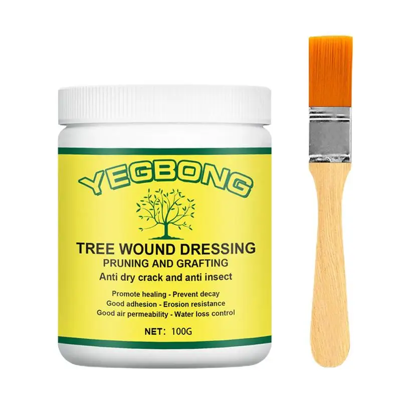 

Tree Grafting Paste Tree Wound Bonsai Cut Paste Smear Agent Plant Grafting Pruning Sealer With Brush Bonsai Cut Wound Paste Tree