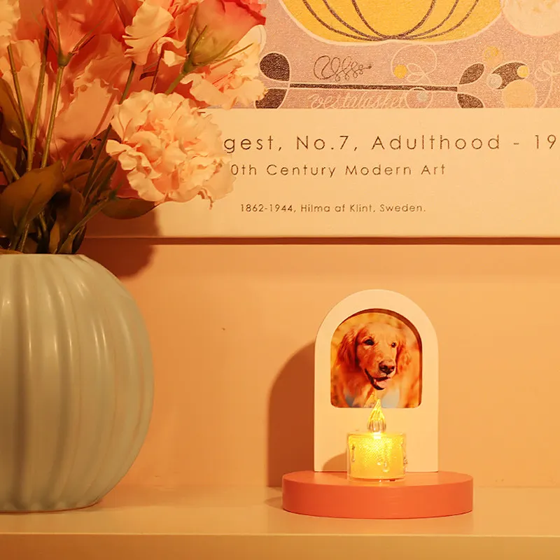Solid wood pet monument, dog and cat tombstone, customized table layout