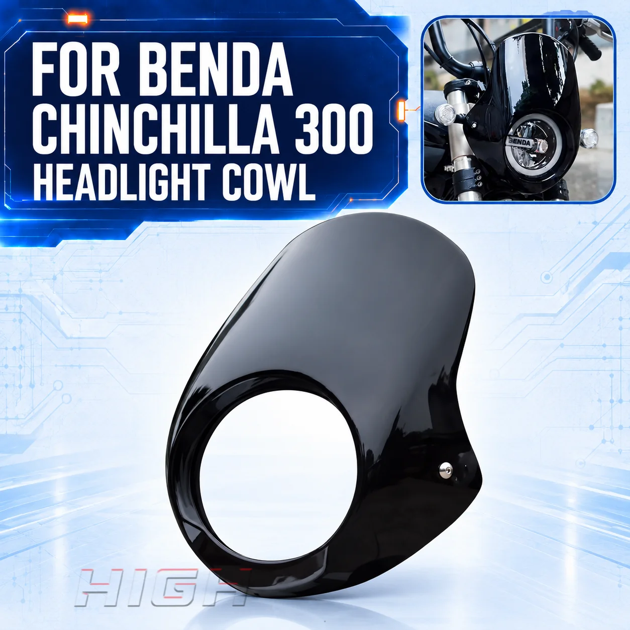 FIR FOR BENDA rock 300 CHINCHILLA 300 300 chinchilla Front Pig Nose Windshield Fairing
