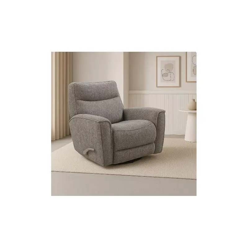 Granite Upholstered Swivel Recliner Chair - Cozy Seating for Living Room or Office