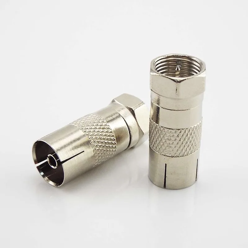 F Type Mannelijke Stekker Connector Aansluiting Rf Coax Adapter F Man Naar Rf Converter Voor Tv Aerial Vrouwelijke Rf Coaxiale F-Type Adapters