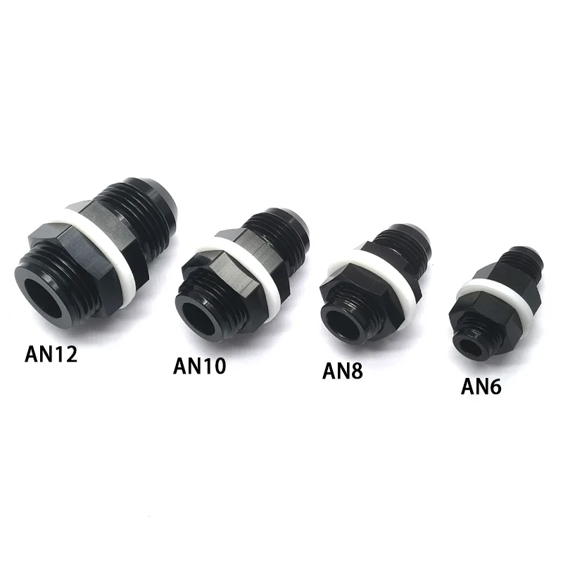 Aluminum Fuel Cell Bulkhead Fitting AN6 AN8 AN10 AN12 Nut Car Accessories Fuel Pump Tank Fuel Cell Bulkhead Adapter Fitting