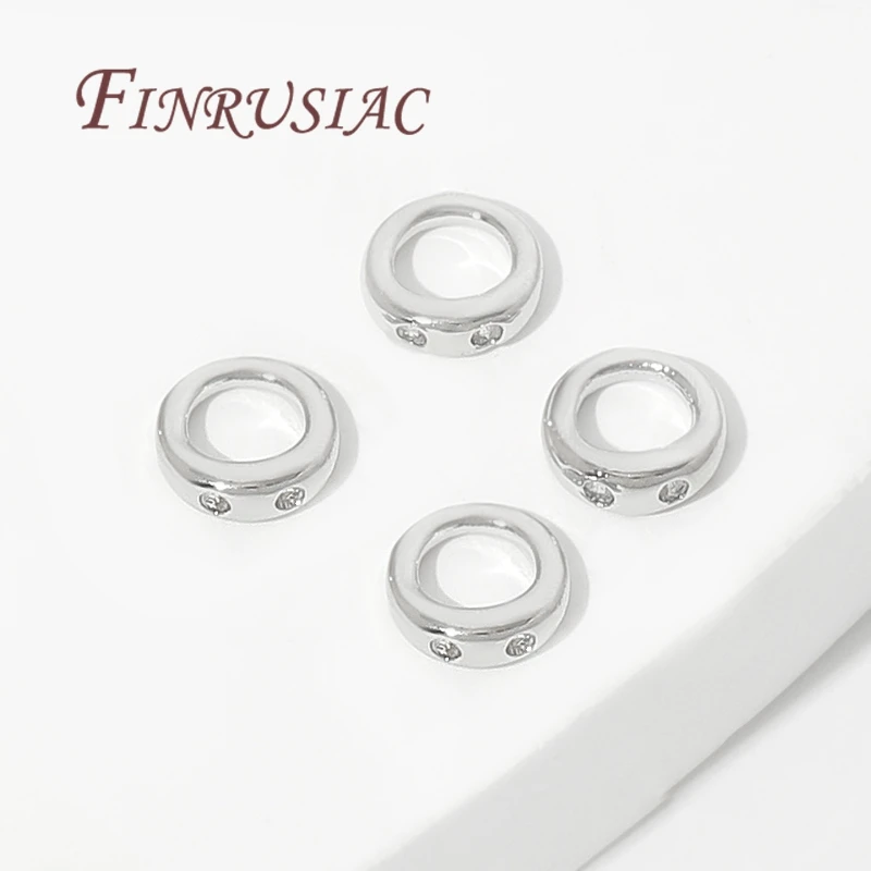 20Pcs 2 Holes Connecting Rings For Jewelry 18K Gold Plated Connectors For Bracelets Accessories,Findings For DIY