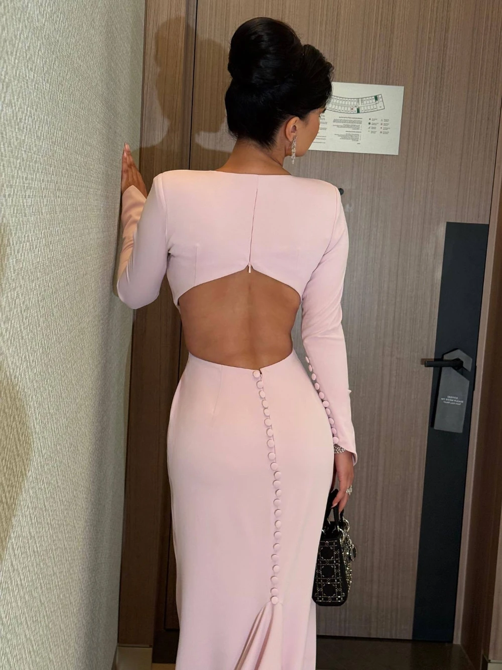 عارية الذراعين وردي فاتح مثير عميق الخامس العنق السلس مساء Dess بسيط عصري حورية البحر حفل زفاف ضيف حفل ملابس الحفلات