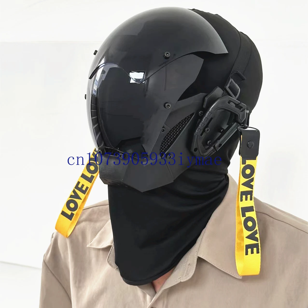 Cyberpunk Mask Handmade Custom Naked Helmet COS Music Festival Full Face Performance Mask