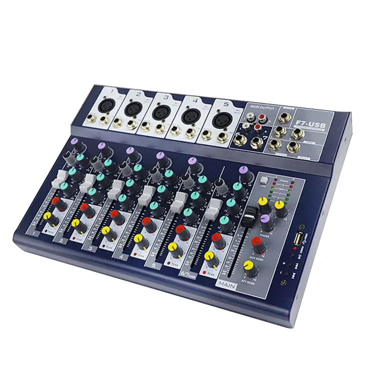 Factory wholesale price 7channel USB Digital Mixing Console