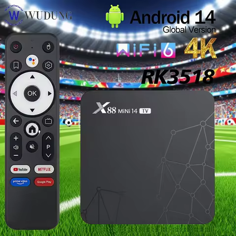 Original X88 Mini 14 TV Android 14 Smart TV BOX RK3518 Quad Core 4K HD BT TVBOX 2.4G&amp;5G Dual Wifi Media Player Set Top Box