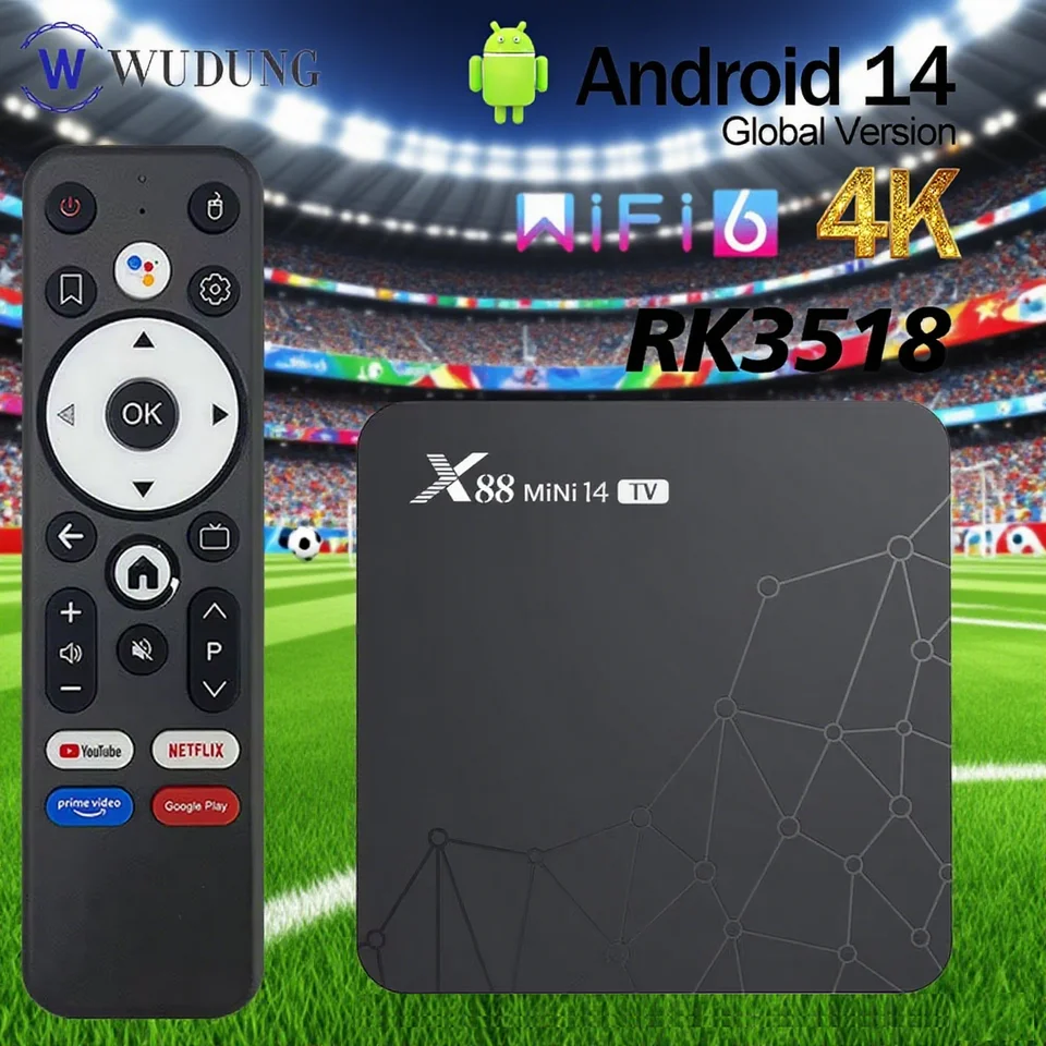 Original X88 Mini 14 TV Android 14 Smart TV BOX RK3518 Quad Core