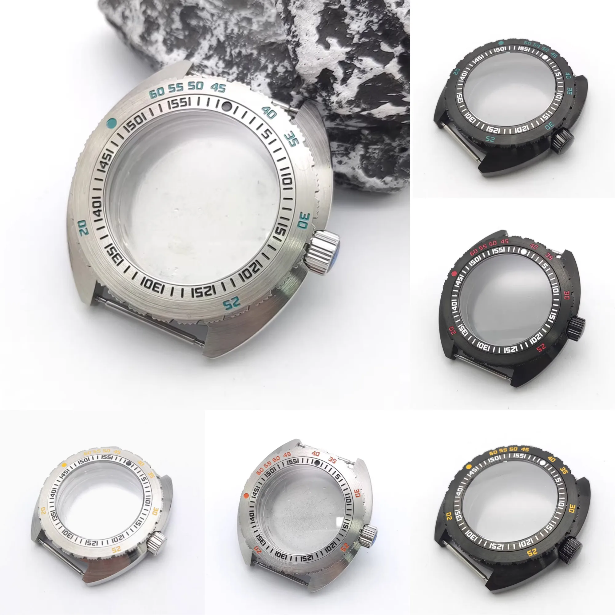 

Часы из нержавеющей стали 316L, 42 мм, черный корпус для NH35, NH36, механизм, подходит для циферблата 28,5 мм, аксессуары из сапфирового стекла, ремешок 20 мм