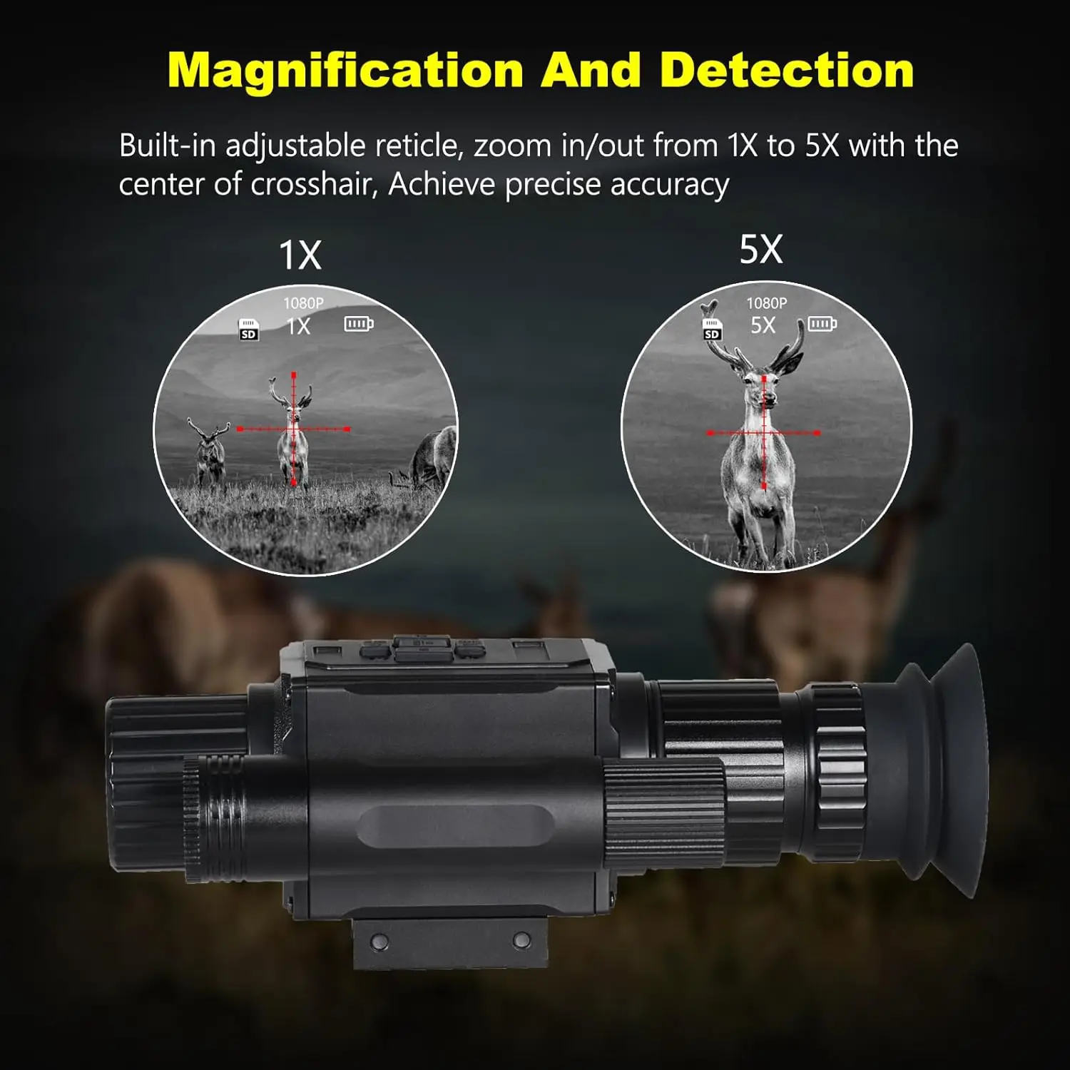 NK008 الرقمية الأشعة تحت الحمراء للرؤية الليلية أحادي العين للرؤية الليلية Riflescope كاميرا الصيد نطاق البصريات البصر للصيد مراقبة الطيور #5