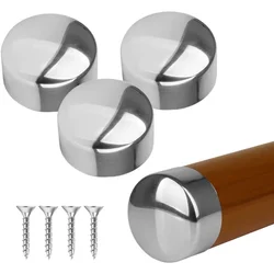 4pcs 45MM Staircase Handrails Decorating Plug PVC Armrest Accessories Pipe Plug Wall Bracket Round End Caps